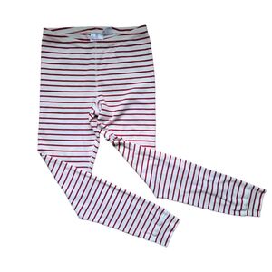 Hanna Andersson white and red striped leggings or pajama pants